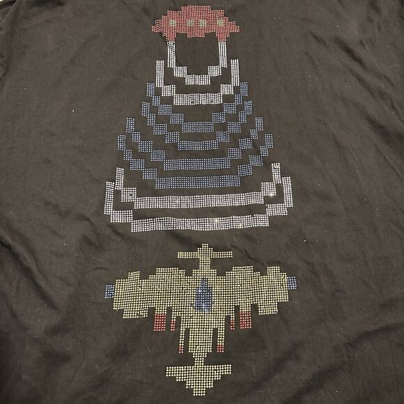 3XL Space Invaders Video Game Short Sleeve Graphic T-Shirt Black 4 Fatherz - Picture 3 of 10